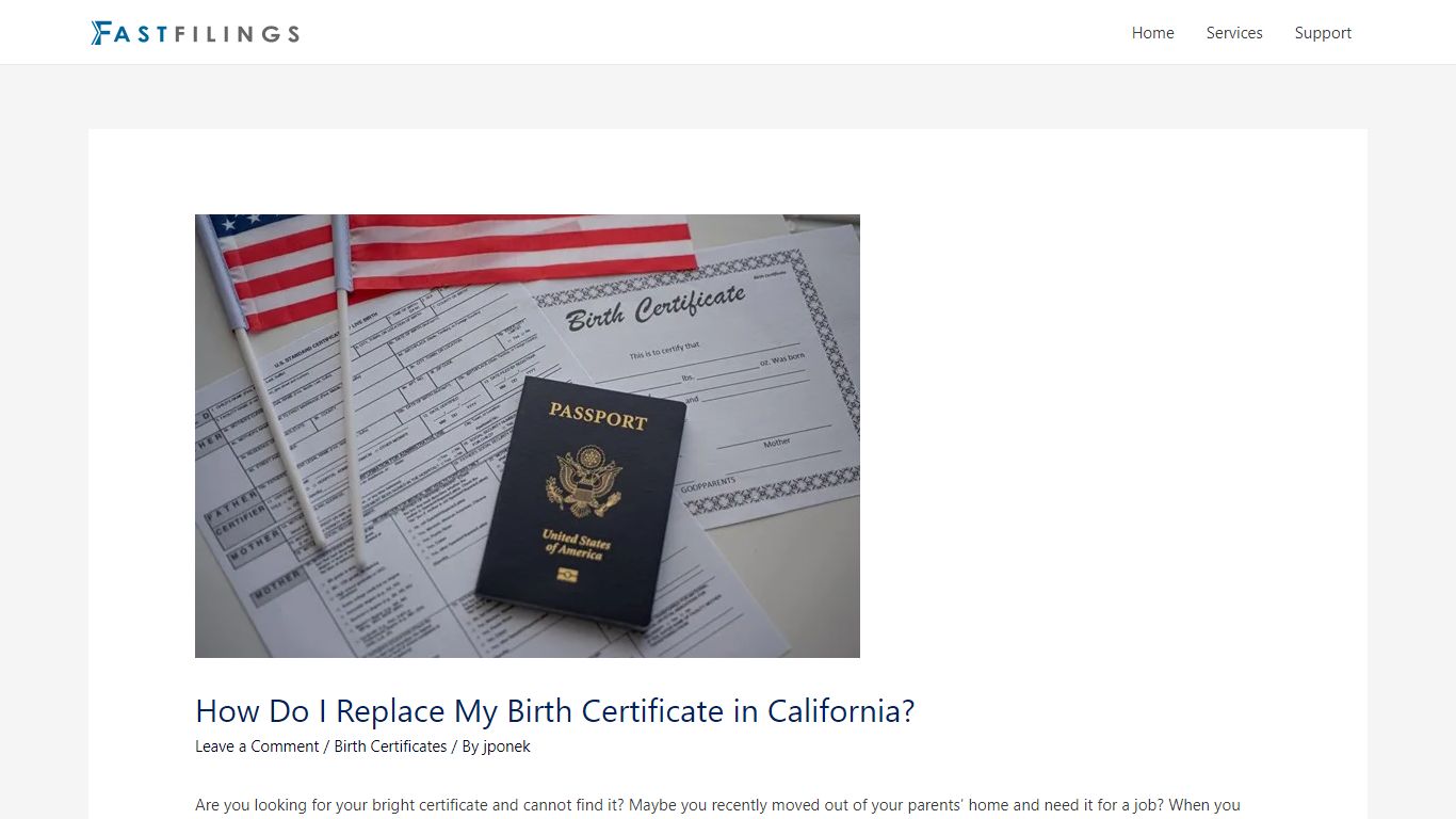 How Do I Replace My Birth Certificate in California? | Fast Filings